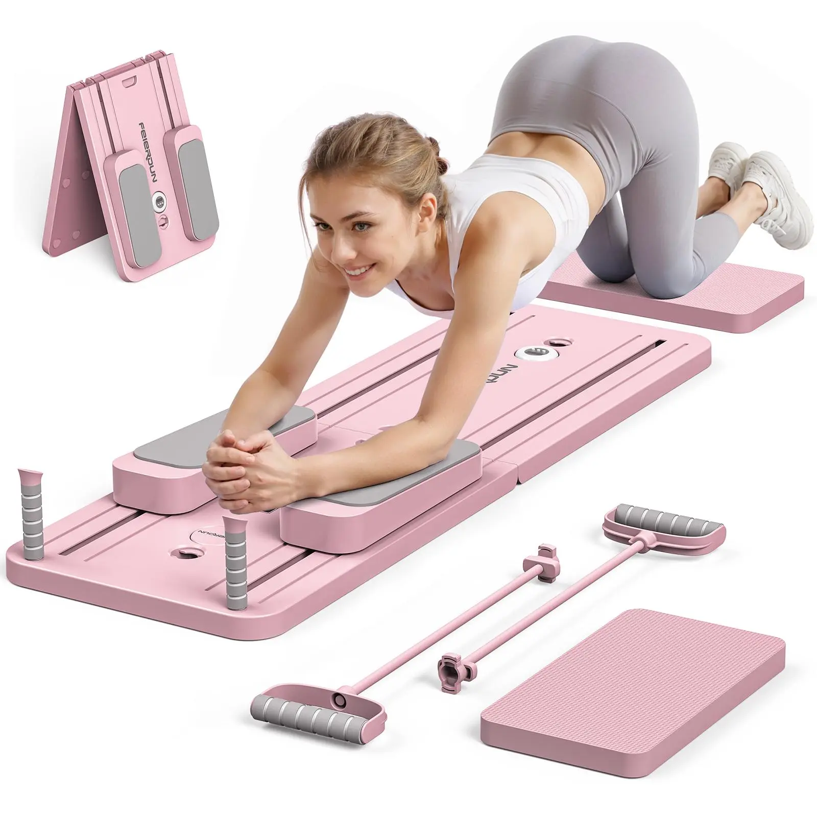 Pilates Yoga Home - Faltbares Pilates-Brett Multifunktions-Bauchtrainer Bauchmuskel-Trainingsgerät für das