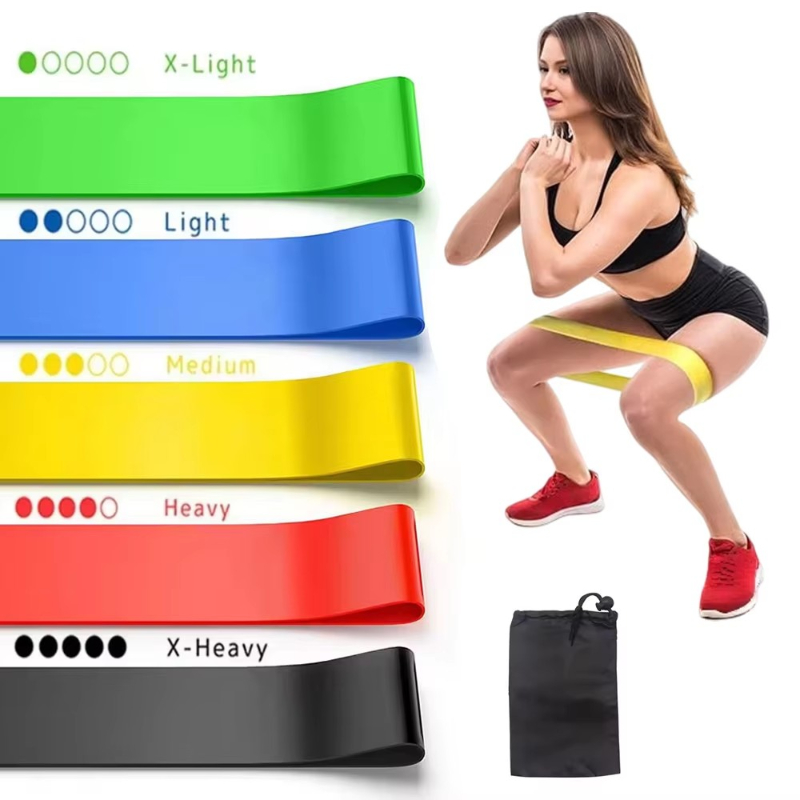 Pilates Yoga Or - 1–5 Stück Widerstandsbänder, elastische Bänder, Stretchbänder