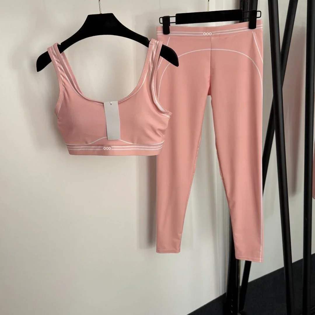 Pilates Yoga Set - Tanktop und Hose Zweiteiliges Atmungsaktives Dehnbares