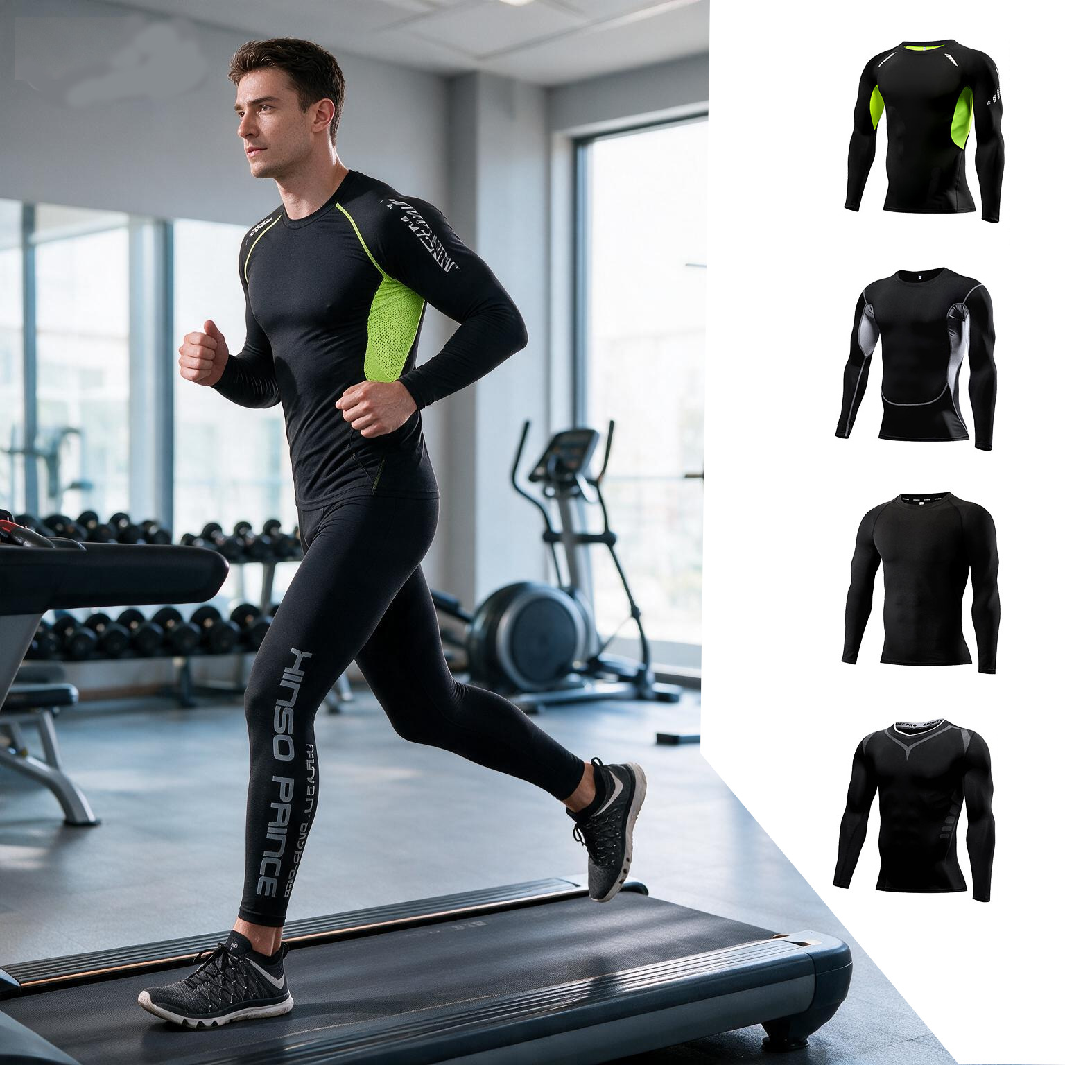 Pilates Yoga Set - 2026 Herren Kompressions-Sportanzug, Elastische Trainings-Sport-Yoga-Sets, Fitness-Bekleidung