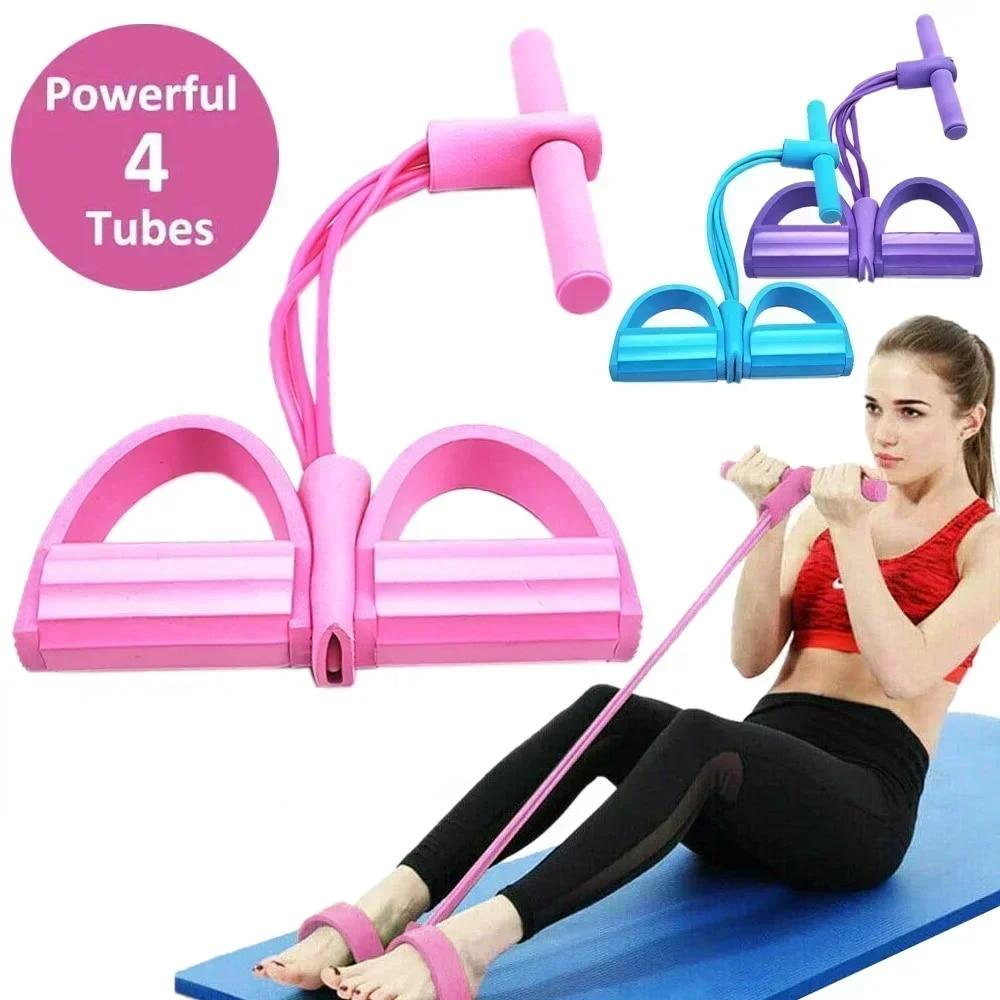 Pilates Yoga Home - 4/6 Level Widerstandsband, elastische Bänder mit